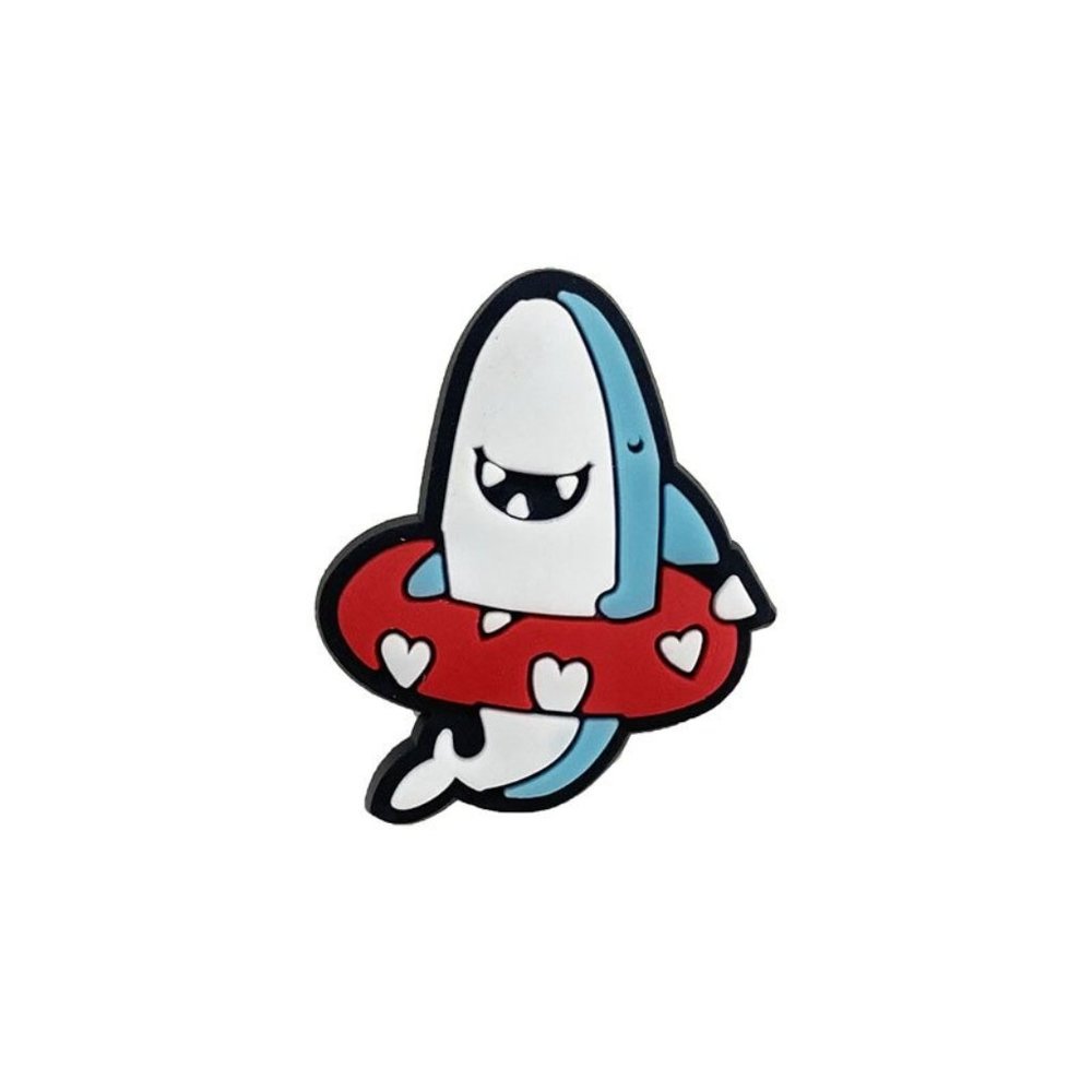 Heart around Shark Croc Charm